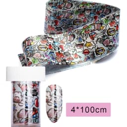 16Pc Holographic Nail Foil Set Starry Transfer 20*4cm Sticker Laser Flowers Leopard Mix Design Decal DIY Nail Art Decoration