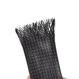 Black Nylon Mesh Tube PET Wire Sleeving Spiral Wrapping Expandable Insulated Braid Tight 3mm to 100mm Cable Sleeve