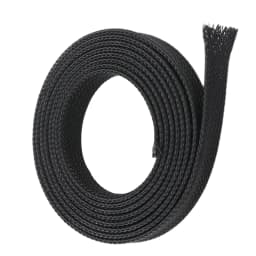 Black Nylon Mesh Tube PET Wire Sleeving Spiral Wrapping Expandable Insulated Braid Tight 3mm to 100mm Cable Sleeve