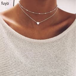 Bohemian Moon Star Crystal Heart Choker Necklace for Women Necklace Pendant on neck Chocker Necklace Jewelry Gift