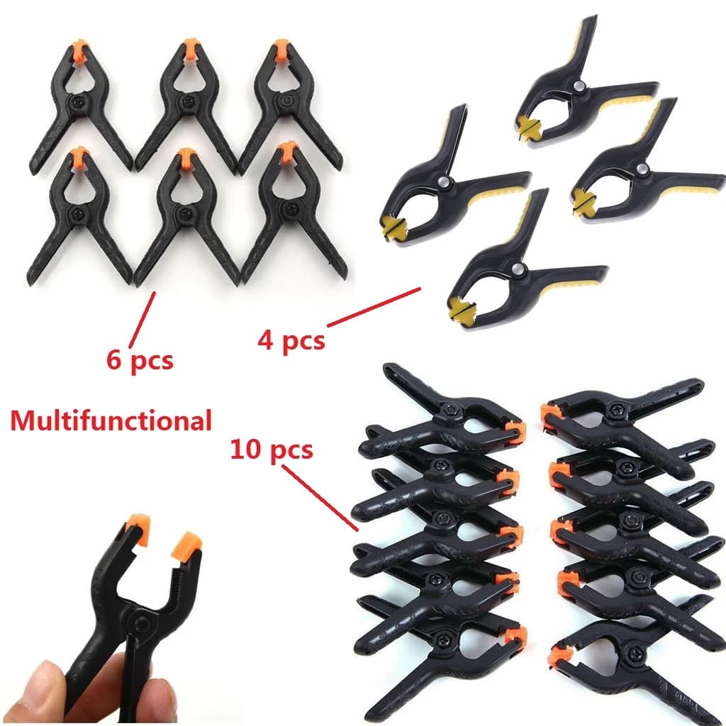 4 /6 /10pcs Spring Clamps Fixture Plastic Fastening Clips For LCD Screen Phone Non-slip Handle Repair Tools Outillage