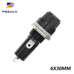 5PCS 5*20mm 6*30mm Glass Fuse Holders 5x20 6x30 Insurance Tube Socket Fuse Holder for insurance Panel Mount Fuse Holder