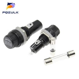 5PCS 5*20mm 6*30mm Glass Fuse Holders 5x20 6x30 Insurance Tube Socket Fuse Holder for insurance Panel Mount Fuse Holder