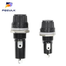 5PCS 5*20mm 6*30mm Glass Fuse Holders 5x20 6x30 Insurance Tube Socket Fuse Holder for insurance Panel Mount Fuse Holder