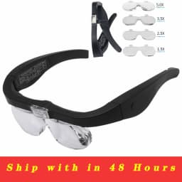 Magnifying Glasses Magnifier1.5X 2.5X 3.5X 5.0X USB Rechargeable With LED Light For Reading Jewelers Watchmaker Repair Wearing