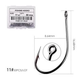 50pcs 10pcs Coating High Carbon Stainless Steel Barbed Carp Fishing Hooks Pack with Retail Original Box Fishing Hook Tackle
