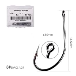 50pcs 10pcs Coating High Carbon Stainless Steel Barbed Carp Fishing Hooks Pack with Retail Original Box Fishing Hook Tackle