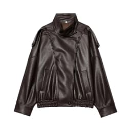 MUJER Faux Leather Women's Jacket Black Oversize Bomber Jackets for Women Outerwears Winter Overcoat Female Fashion Jacket Woman