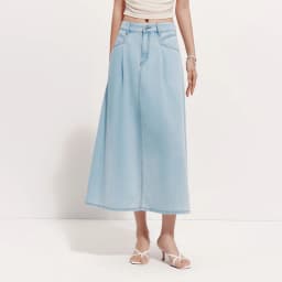 Semir Womens Skirt 2026 Cool Feeling A Line Pleated Denim Slim Fit Casual Versatile Soft