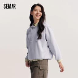 Semir Embroidered Hoodies Soft Texture Women Spring Casual Sweatshirt Fashion Comfort Loose Style Gentle Trend Cozy New 2026