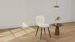 EGOONM Set of 2/4/6 Upholstered Padded Dining Chairs Linen Fabric Kitchen Chairs Metal Legs for Restaurant Cafe Home Room