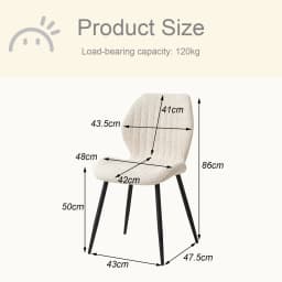 EGOONM Set of 2/4/6 Upholstered Padded Dining Chairs Linen Fabric Kitchen Chairs Metal Legs for Restaurant Cafe Home Room