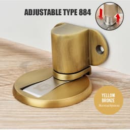 KAK Adjustable Door Holder Stainless Steel Magnetic Door Stopper Non-punch Sticker Water-proof Door Stop Furniture Door Hardware