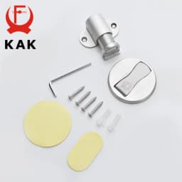 KAK Adjustable Door Holder Stainless Steel Magnetic Door Stopper Non-punch Sticker Water-proof Door Stop Furniture Door Hardware