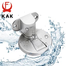 KAK Adjustable Door Holder Stainless Steel Magnetic Door Stopper Non-punch Sticker Water-proof Door Stop Furniture Door Hardware