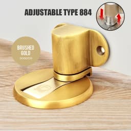 KAK Adjustable Door Holder Stainless Steel Magnetic Door Stopper Non-punch Sticker Water-proof Door Stop Furniture Door Hardware