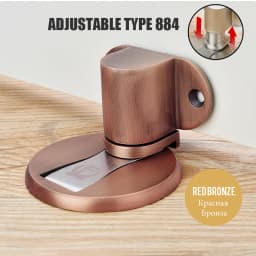 KAK Adjustable Door Holder Stainless Steel Magnetic Door Stopper Non-punch Sticker Water-proof Door Stop Furniture Door Hardware