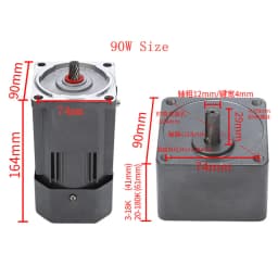 90W 220V AC 50K Gear Motor Reducer Electric Variable Speed Controller 0-27RPM