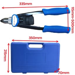 Professional Rivet Nut Pliers Set Blind Riveter Set Riveting Machine Threaded Nut Riveting M5-M12 Tool with 150 Rivet Nuts