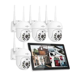 Hiseeu 3/5MP 10CH NVR with 10.1" Monitor Wireless Security Cameras Kit Outdoor Waterproof IP Camera Surveillance CCTV System Set