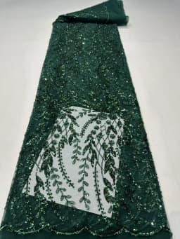 French Lace Fabrics 2026 High Quality African Beaded Embroidered Nigerian Sequins Tulle Lace 5 Yards For Sewing Party Dresses