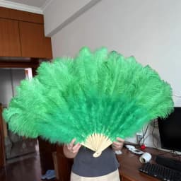 100/130Cm Big Pink Ostrich Feather Dance Fans Foldable Hand Held Plume Fan Decorate Halloween Party Belly Craft Accessories