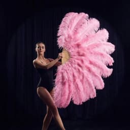 100/130Cm Big Pink Ostrich Feather Dance Fans Foldable Hand Held Plume Fan Decorate Halloween Party Belly Craft Accessories