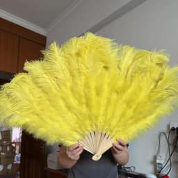 100/130Cm Big Pink Ostrich Feather Dance Fans Foldable Hand Held Plume Fan Decorate Halloween Party Belly Craft Accessories