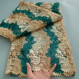 Latest 5 Yards Superb Embroidery Guipure Lace Appliques African Cord Water Soluble Fabric Bridal Sewing Garment Celebrants Wear