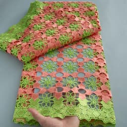 Latest 5 Yards Superb Embroidery Guipure Lace Appliques African Cord Water Soluble Fabric Bridal Sewing Garment Celebrants Wear