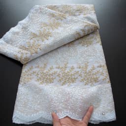 Latest African Dry Cotton Lace Fabric 2025 Hight Qualiry Swiss Voile Lace in Switzerland Lace Fabric Nigeria For Women Dress Sew