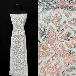 White Sequins Beaded Chantilly Lace Fabric African Lace Fabric 5 Yards High Quality 2025 Green Tulle Lace For Sewing KB5006