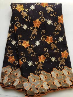 African Cotton Lace Fabric 2024 Swiss Voile 5 Yards Nigerian Cotton Lace Fabric With Stones Diy Dress for Wedding Party Sewing