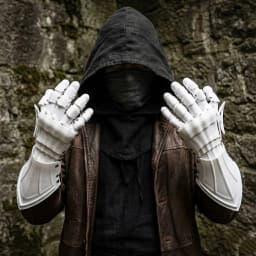 3D Printing Techwear Cyberpunk Mechanical Arm Armor Long Glove Retro Handsome Cosplay Costume Gift For Man