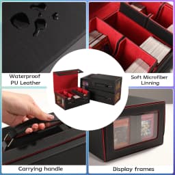 Card Box, Three Rows and Four Drawers Handheld Card Box, Multiple Colors to Choose from, Convenient for Going out and Storage