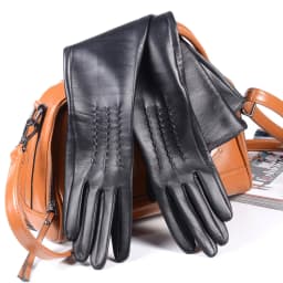 30cm-80cm Women's Ladies Real leather Double sides Leather Unlined Overlength Party Evening gloves long gloves Customizable