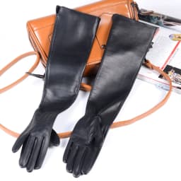 30cm-80cm Women's Ladies Real leather Double sides Leather Unlined Overlength Party Evening gloves long gloves Customizable