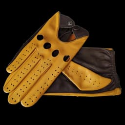 luxury Genuine Driving Gloves For Men Unlined Touch Screen Soft Thin Fit Hand Short motorcycle Leather Gloves