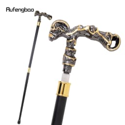 Golden Black Skull Walking Stick with 26cm Hidden Sword Self Defense Fashion Cane Sword Cosplay Crosier Vampire Stick 93cm