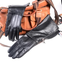 40cm Men's Black Sheepskin Real Leather Medieval Renaissance Long Cuff Zipper Knight Gauntlet Elbow Long Gloves