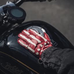 Men Genuine Leather Motorcycle Gloves Male Winter Warm Skeleton Plus Fleece Lined Mittens Tactical Handschuhe Screen Touched
