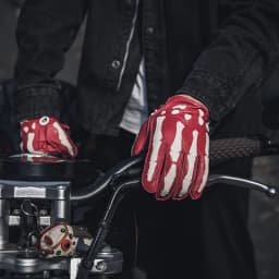 Men Genuine Leather Motorcycle Gloves Male Winter Warm Skeleton Plus Fleece Lined Mittens Tactical Handschuhe Screen Touched