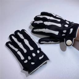 Men Genuine Leather Motorcycle Gloves Male Winter Warm Skeleton Plus Fleece Lined Mittens Tactical Handschuhe Screen Touched