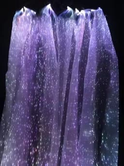 140cmx100cm RGB Luminous LED Light Fiber Optic Fabric for Glowing Shoes Clothes Bags - 4.59ftx3.28ft Size