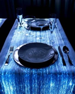 140cmx100cm RGB Luminous LED Light Fiber Optic Fabric for Glowing Shoes Clothes Bags - 4.59ftx3.28ft Size