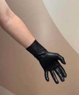 26new men's long French imported lambskin fashion tight-tight cos comic leather gloves