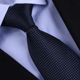 Top Quality 100% Real Silk Tie Men's Formal Shirt Accessories For Business Banquets Professional Black Blue Stripes 8CM Necktie