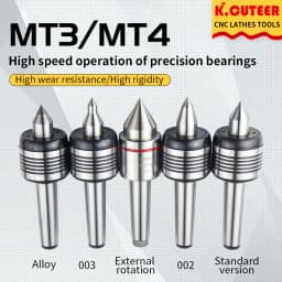 MT3 MT4 Morse Taper Live Center High Precision Rotating Center for Lathe Machine Standard Alloy Revolving Centre CNC