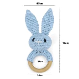 Baby Crochet Animal Rattle Wooden Toys for Children BPA Free Wood Rattle Baby Teether Stroller Game Educational Toy Newborn Gift