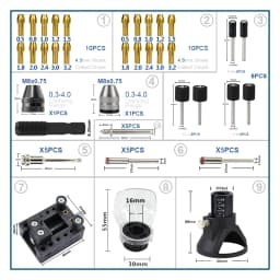 XCAN Rotary Tool Accessories Kit Saw Blade Mandrel Mini Drill Chuck Rotary Dedicated Locator for Dremel Rotary Tools